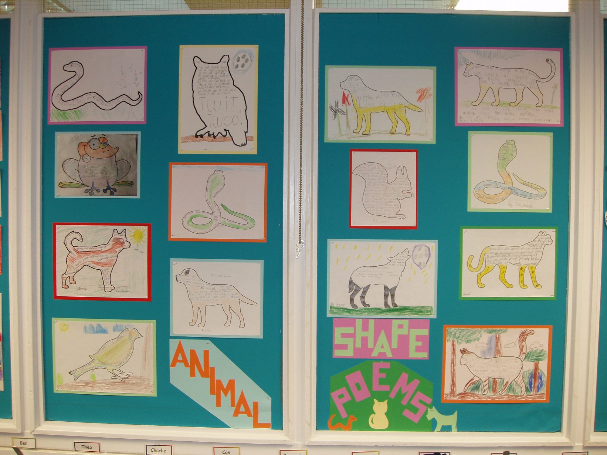Animal Shape Poems | Abingdon Prep School