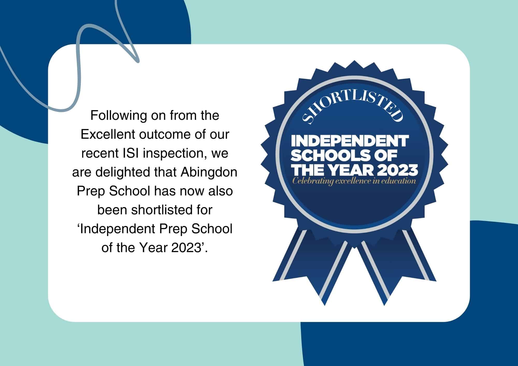 Shortlisted For ‘Independent Prep School Of The Year 2023 