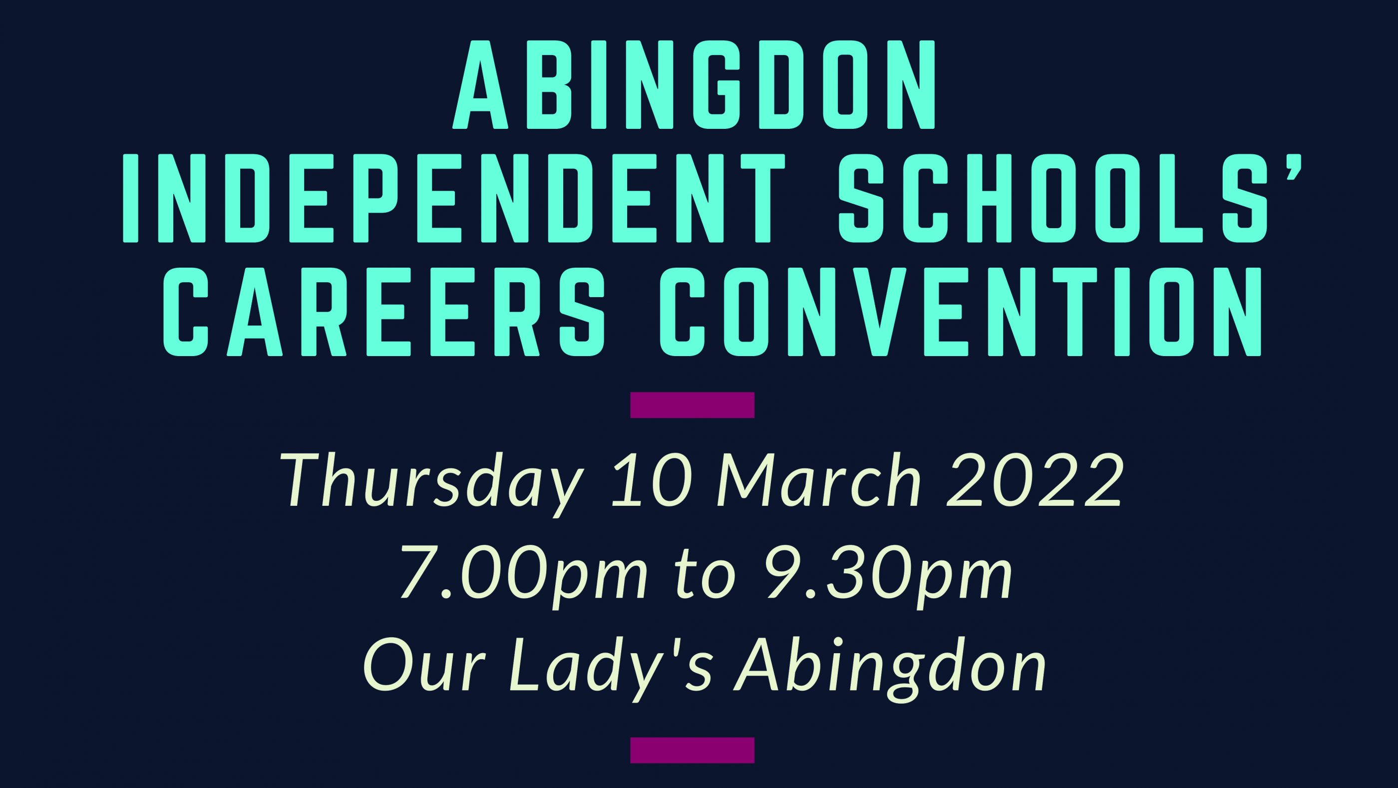 Abingdon Careers Convention Abingdon Senior School